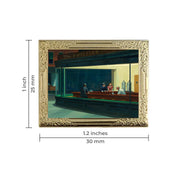 Nighthawks by Edward Hopper. Art Frame Pin - Museum Souvenir Fine Art Lapel Pin